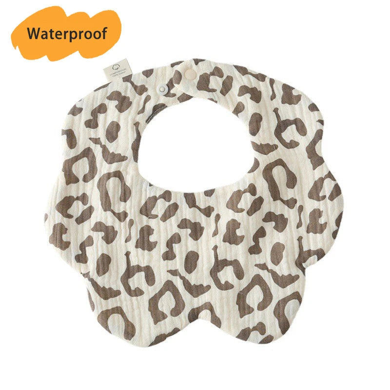 Multi-Layered Waterproof Baby Bib – 7-Layer Soft Cotton Collar Bib with 38 Cute Print Designs for Infants & Toddlers
