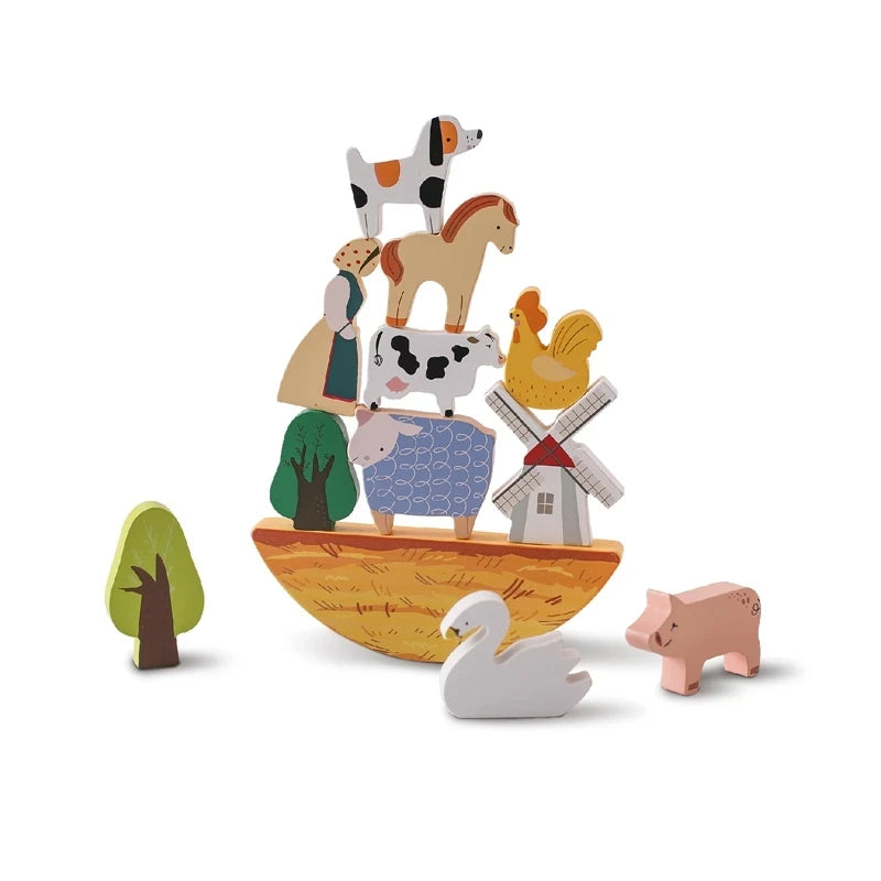 Montessori Wooden Toy Stacking&Threading for children multivariant