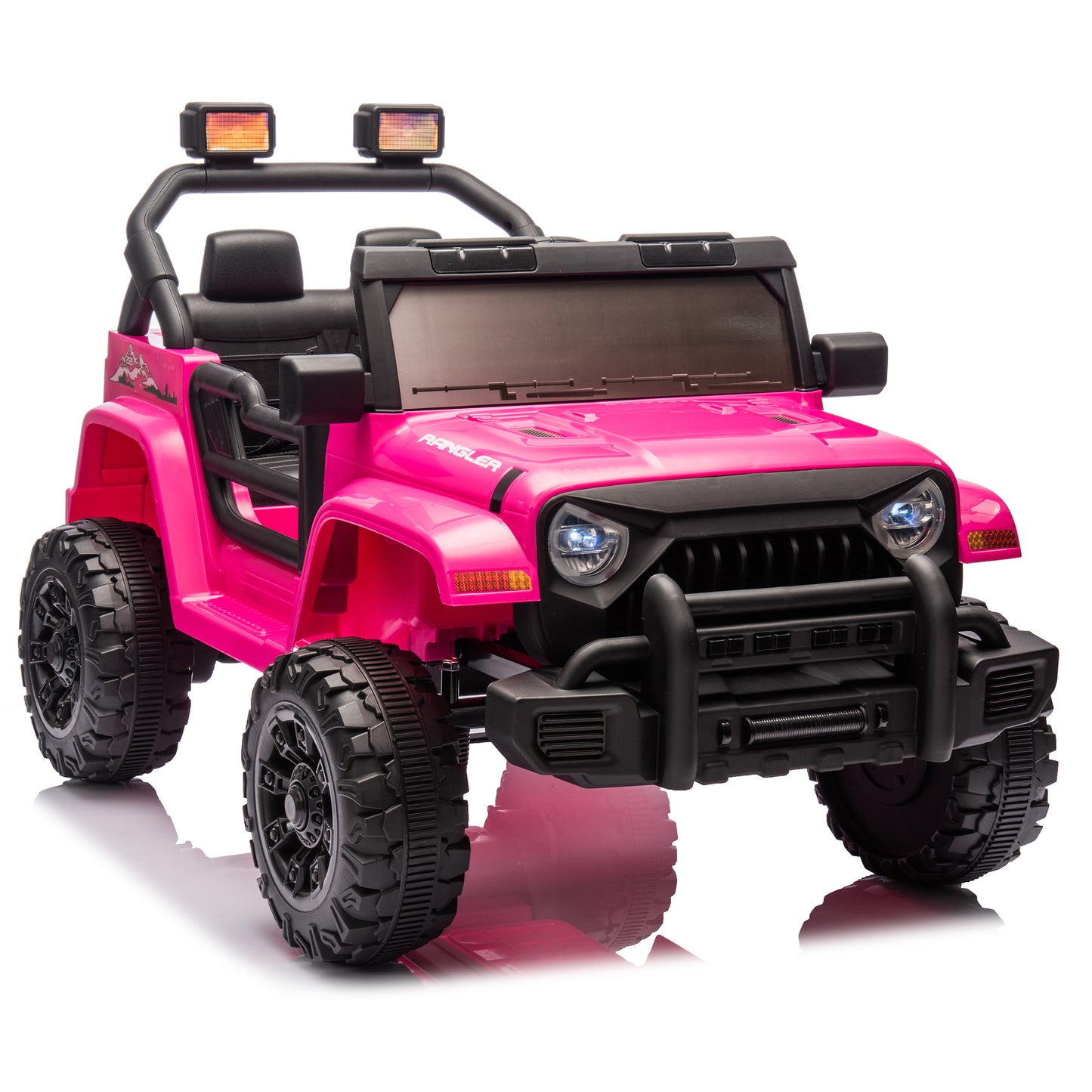 12V Kids Ride On Electric Car W/Parents Control,Dual drive, Four-wheel Suspension,With music,Bluetooth,MP3,USB,with headlights, steering wheel quick release,Slow start for Kids Aged 2-4. - The Little Big Store