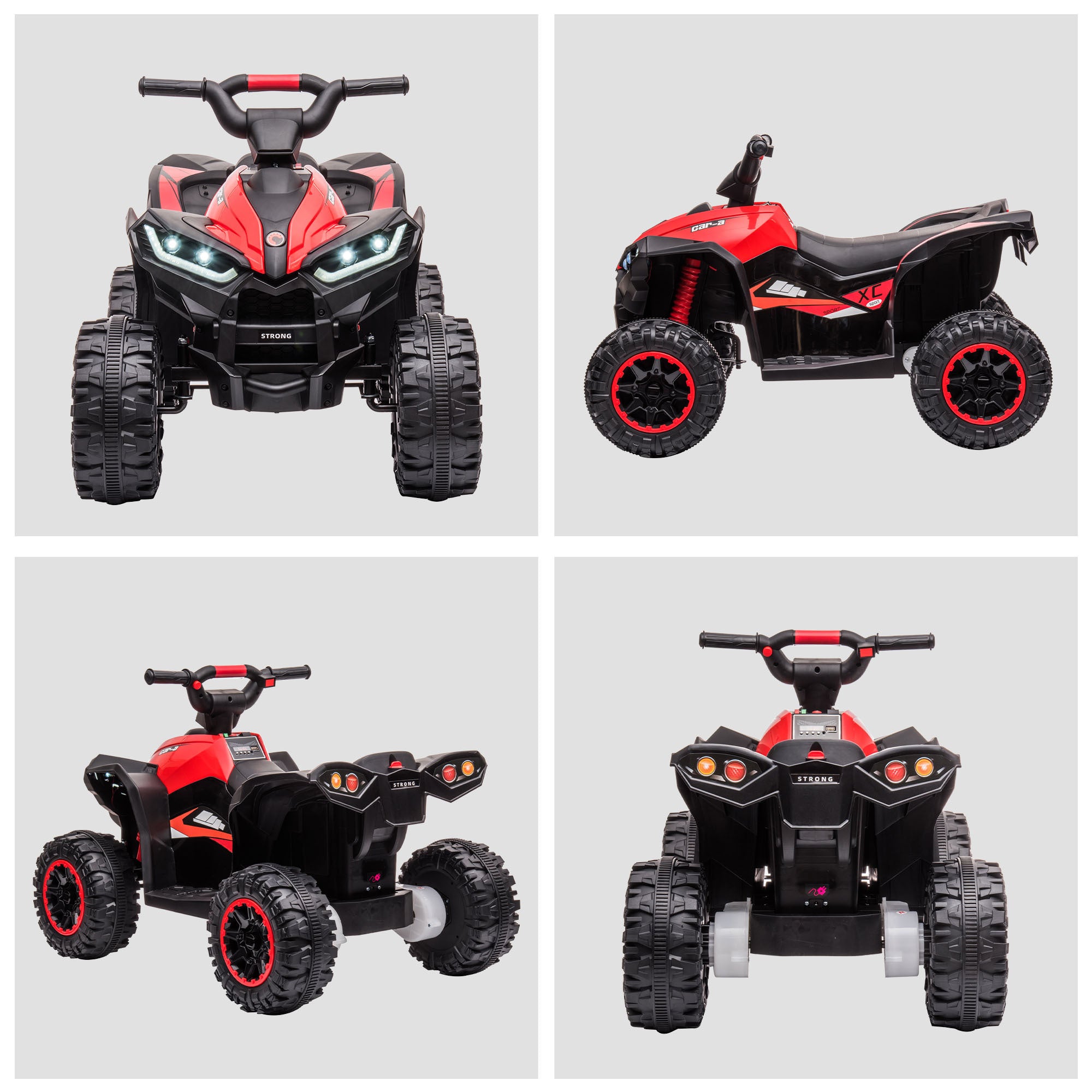 12V Kids Electric ATV Quad Car with Music & Headlights