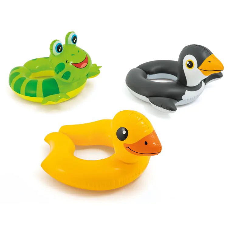 🐸🐧 FloatieBuddies™ by INTEX – Cute Frog & Penguin Swim Rings for Kids (Ages 3–6) 🏊♂️🌞