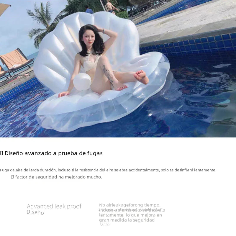 🐚PearlFloat™ Luxe Shell Inflatable – Swim Like a Mermaid!🌊💖