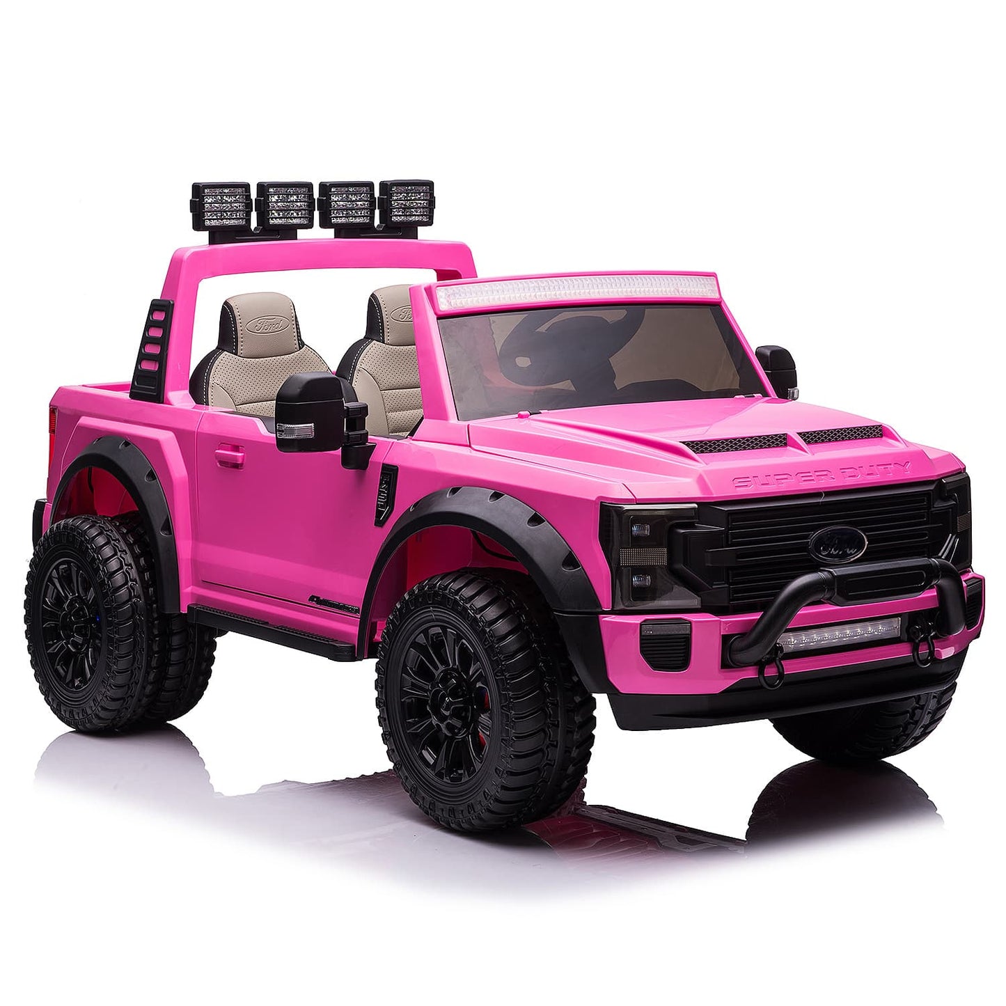 💖 PowerPrincess™ Ford F450 24V Ride-On Truck – Custom Pink Edition with Remote Control | Luxury 2-Seater Electric Car for Kids 🚗