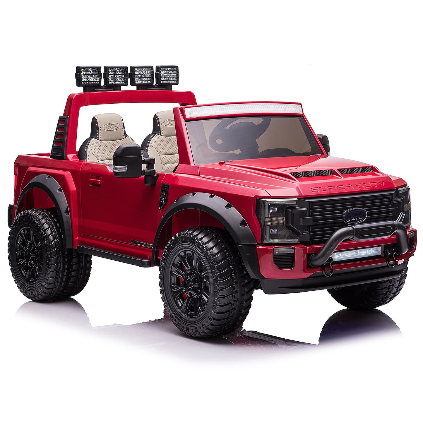 CrimsonCruise™ Ford F450 24V Kids Ride-On Truck 🚗🔥 – Bold Cherry Red with R/C Parental Control!