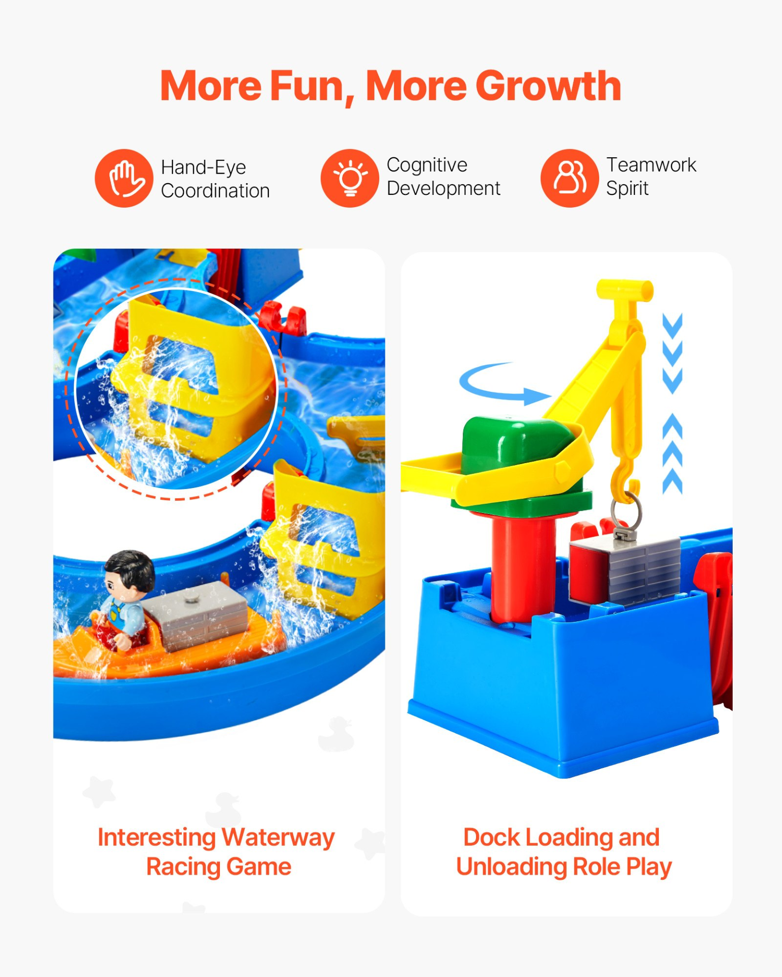 Kids Water Table Playset – Outdoor Sensory Activity Table with 39 Accessories