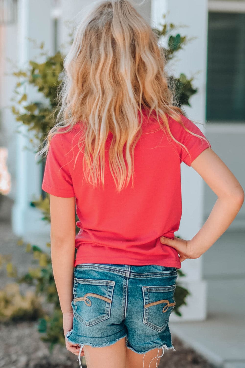 Girls Letter Graphic Short Sleeve T-Shirt - The Little Big Store