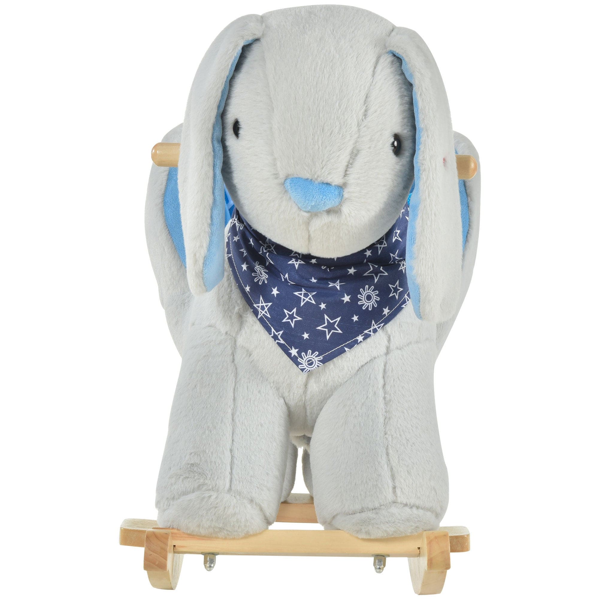 Kids Ride-On Rocking Horse Toy Bunny Rocker with Fun Play Music & Soft Plush Fabric for Children 18-36 Months - The Little Big Store