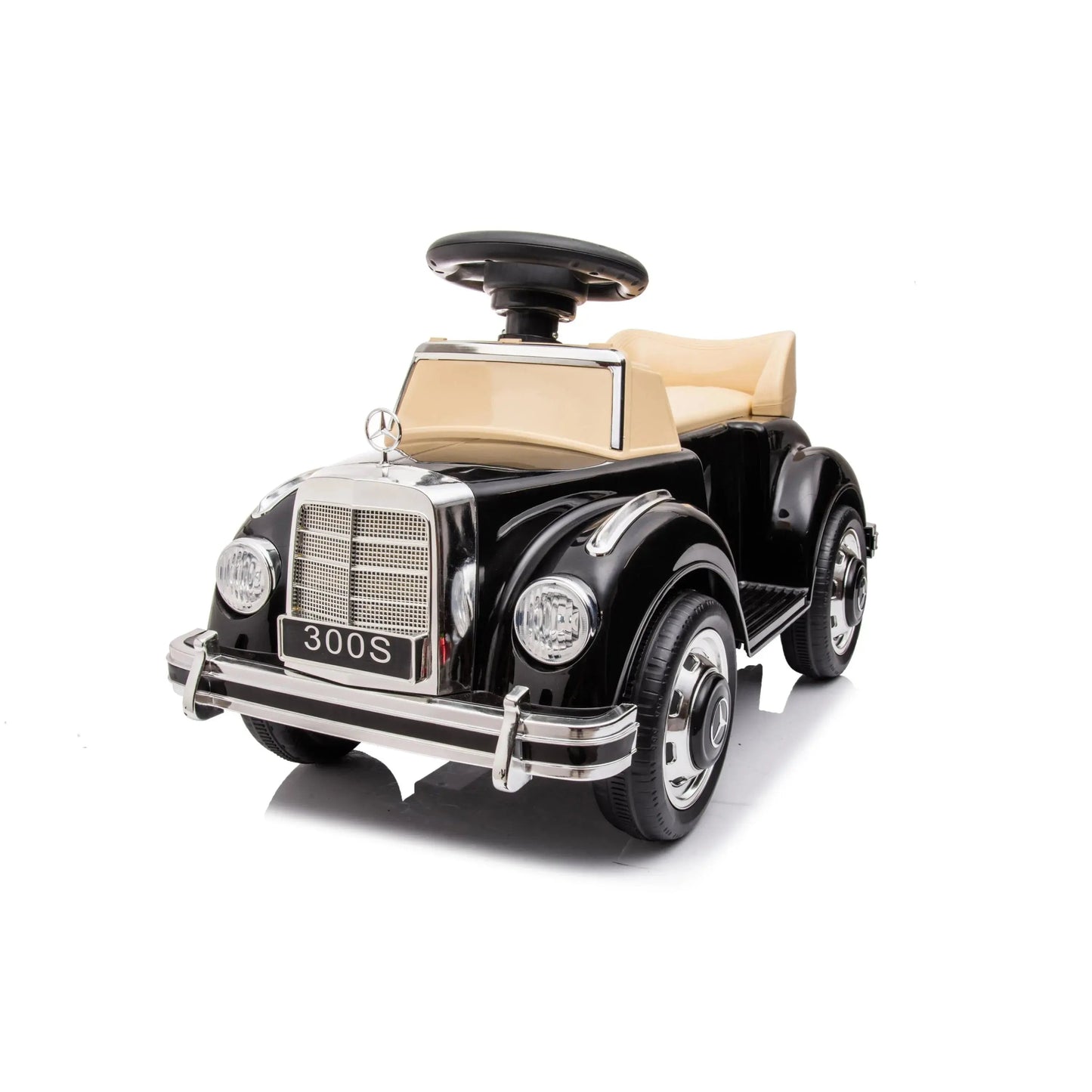 ⭐ MiniBenz™ 300S Classic – 6V Vintage Ride-On Car for Kids (1 Seater)