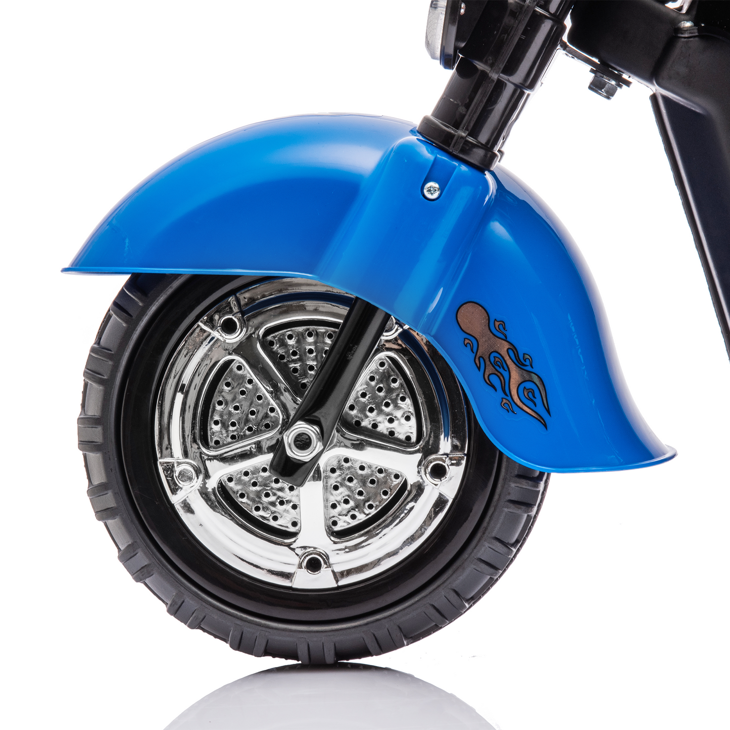 Kids Ride On Motorcycle Toy, 3-Wheel Chopper Motorbike with LED Colorful Headlights Horn, Blue 6V Battery Powered Riding on Electric Harley Motorcycle for Boys Girls - The Little Big Store