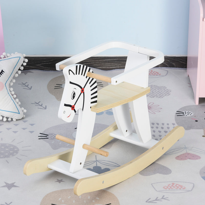 🐴✨ Classic Wooden Rocking Horse for Toddlers – Safe, Stylish & Fun Ride-On Toy 🪵🎁