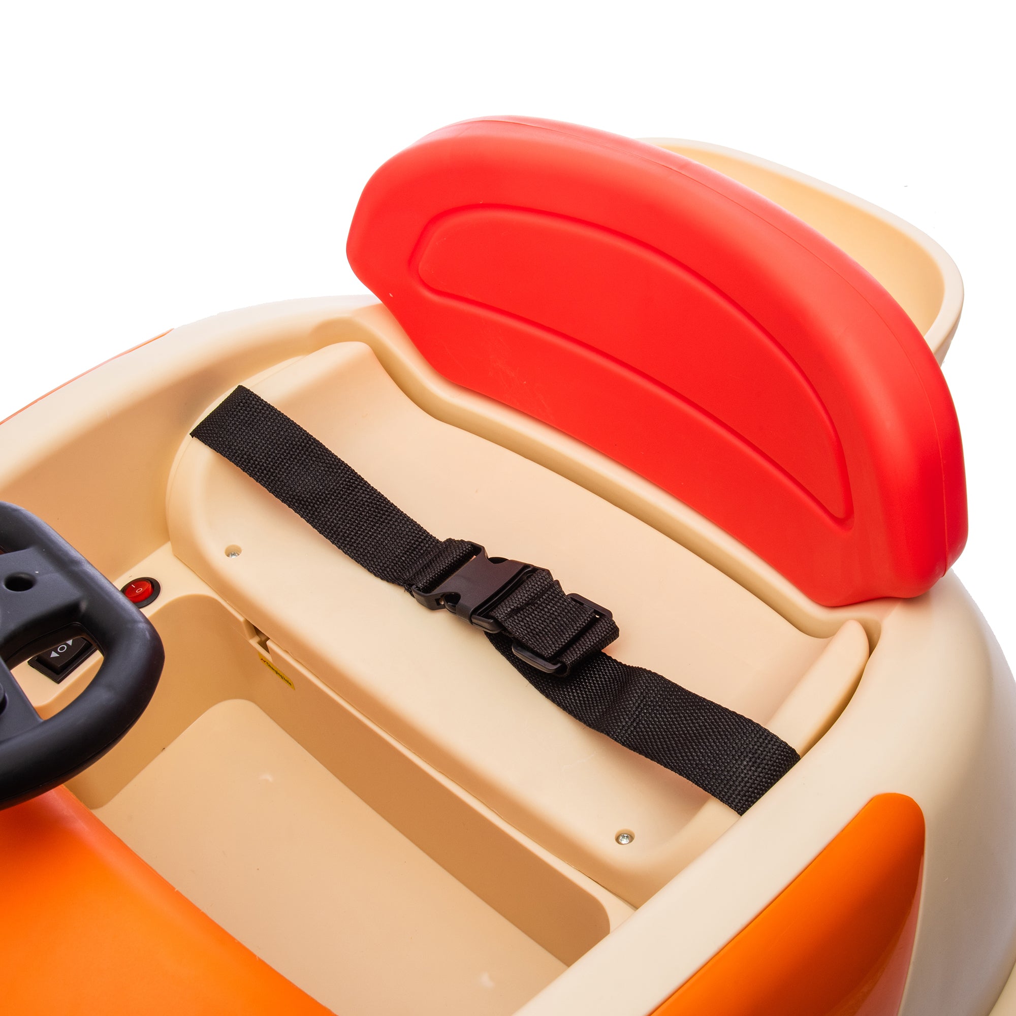 Kids 12V Ride-On Hamburger Bumper Car with Bluetooth & Storage