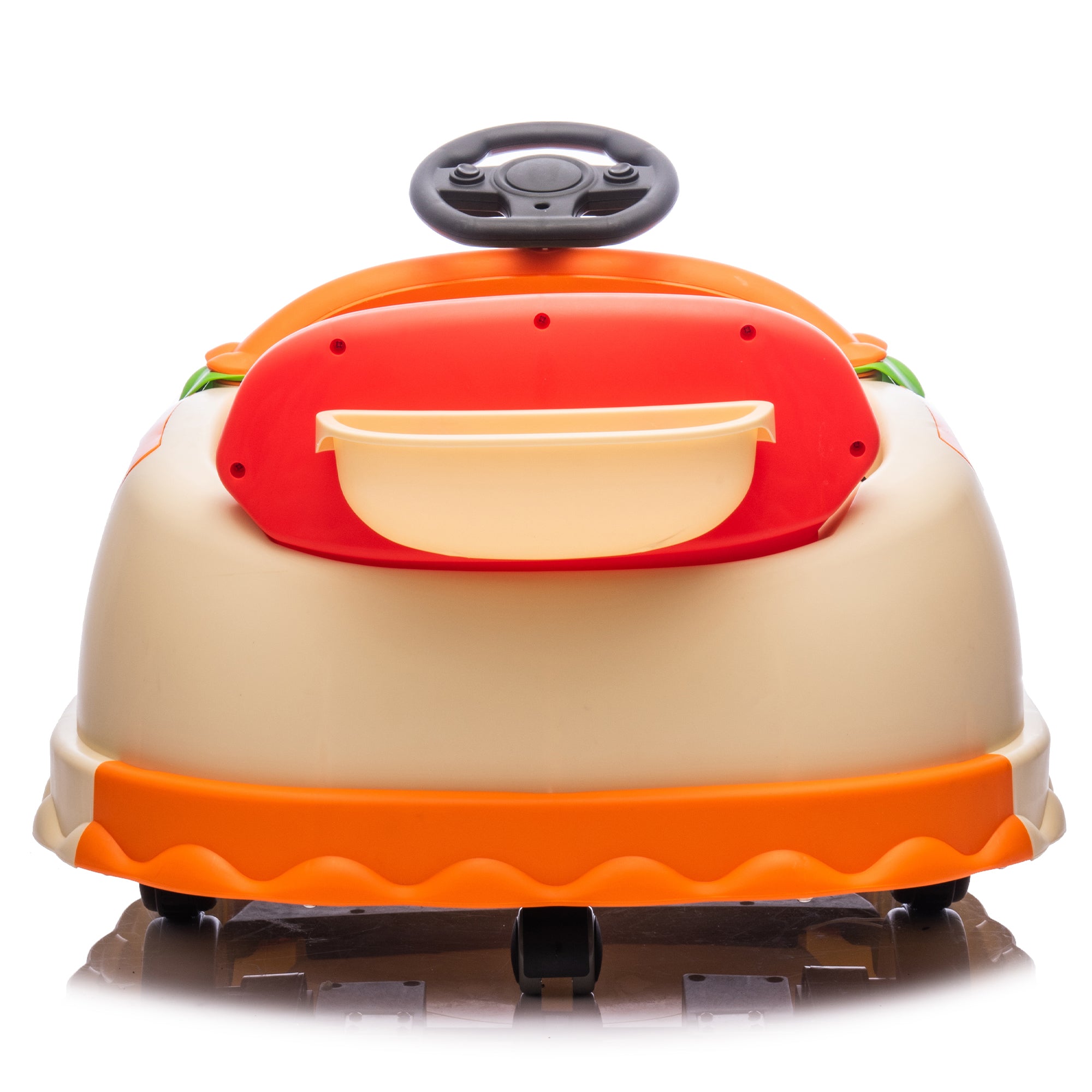Kids 12V Ride-On Hamburger Bumper Car with Bluetooth & Storage