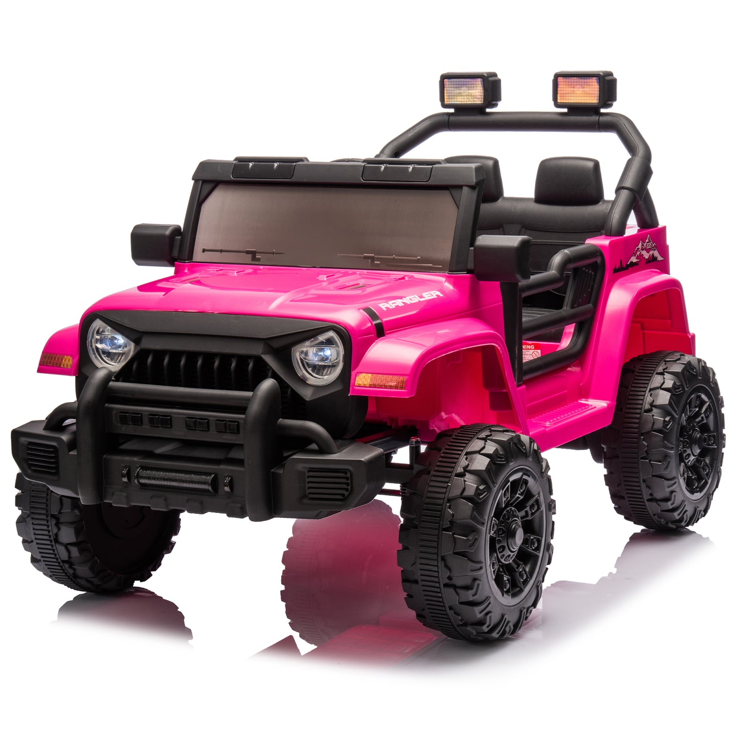 12V Kids Ride On Electric Car W/Parents Control,Dual drive, Four-wheel Suspension,With music,Bluetooth,MP3,USB,with headlights, steering wheel quick release,Slow start for Kids Aged 2-4. - The Little Big Store