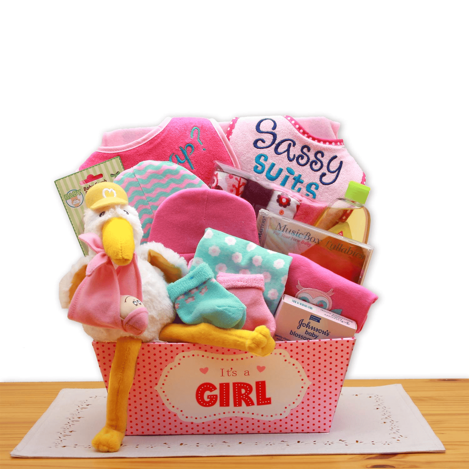 Little Princess Welcome Basket โ Pink Baby Girl Gift Set for Newborns - The Little Big Store
