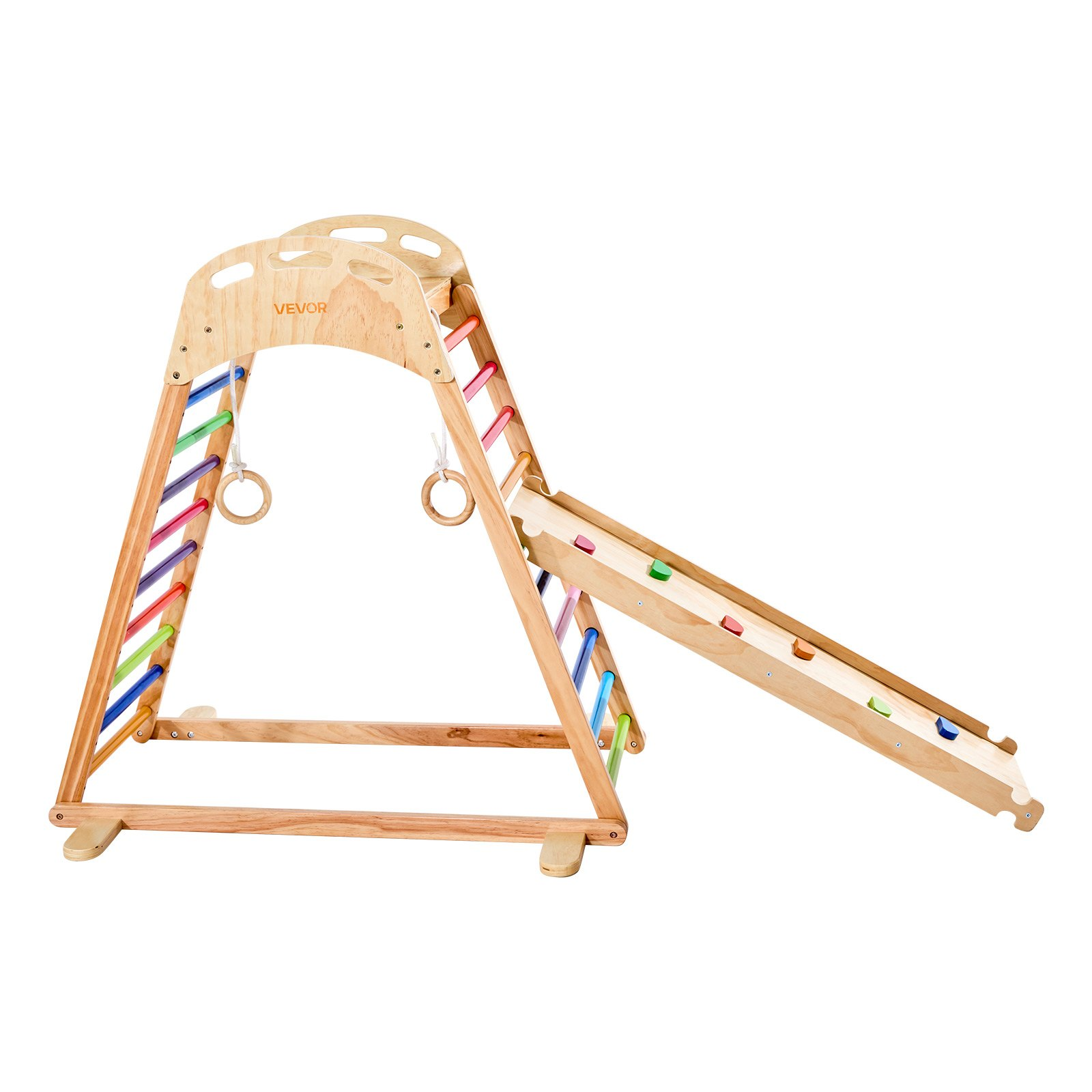 Wooden Indoor Jungle Gym Playset – 4-in-1 Montessori Climbing Set for Kids