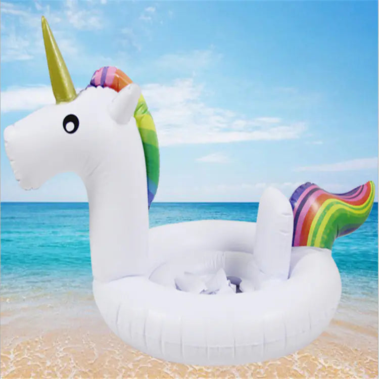 🦢🦄 FloatieFantasy™ Duo – Inflatable Swan & Unicorn Swim Rings for Kids 🌈💦