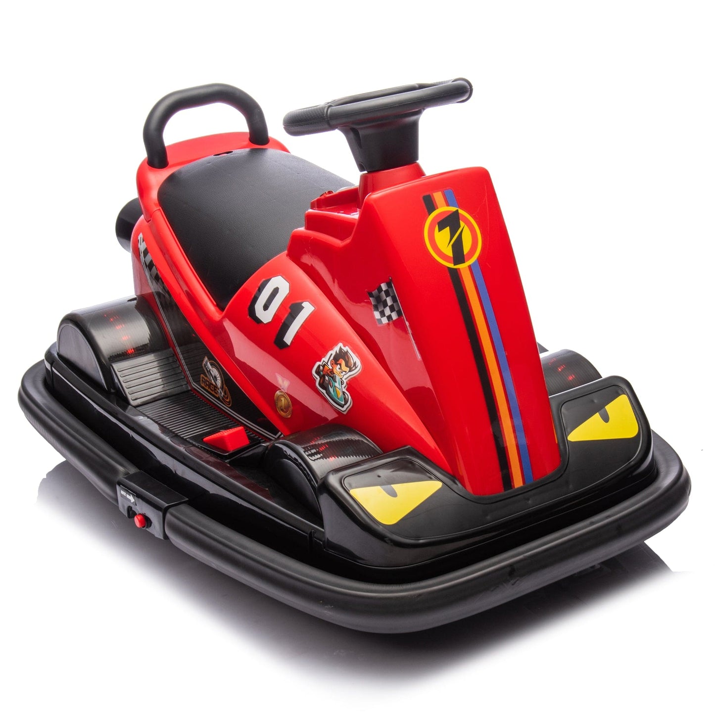 12V Kids Ride On Motor Bumper Car,integrating system,Rotate 360 degrees in place,Collision triggers sound effects and lights,Four-wheel waterfall light,Cute appearance design for kids aged 3-5. - The Little Big Store
