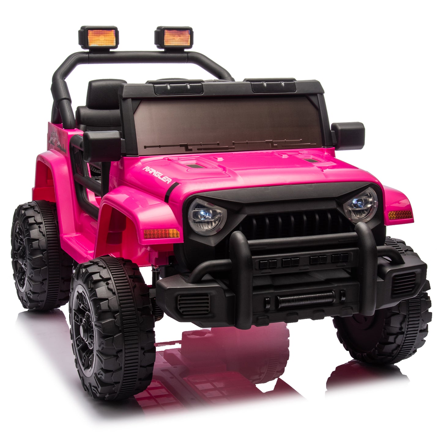 12V Kids Ride On Electric Car W/Parents Control,Dual drive, Four-wheel Suspension,With music,Bluetooth,MP3,USB,with headlights, steering wheel quick release,Slow start for Kids Aged 2-4. - The Little Big Store
