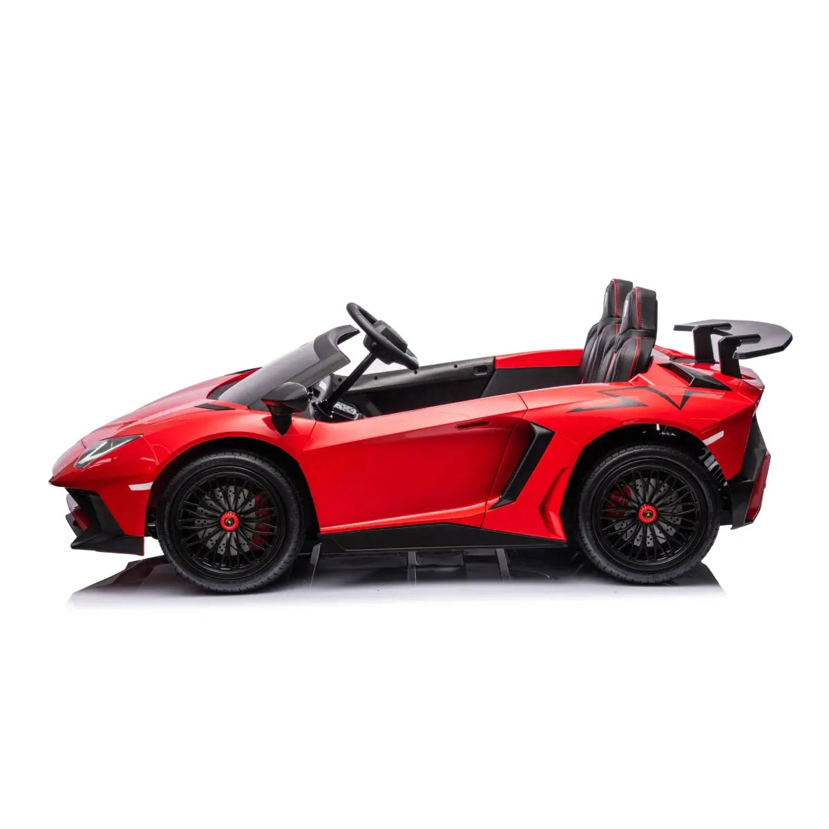 π 24V Lamborghini Aventador 2-Seater Ride-On Car β Black | Dual Brushless Motors, Differential Drive, LED Lights, MP3, Remote Control for Kids Ages 3β8 ποΈβ‘π§