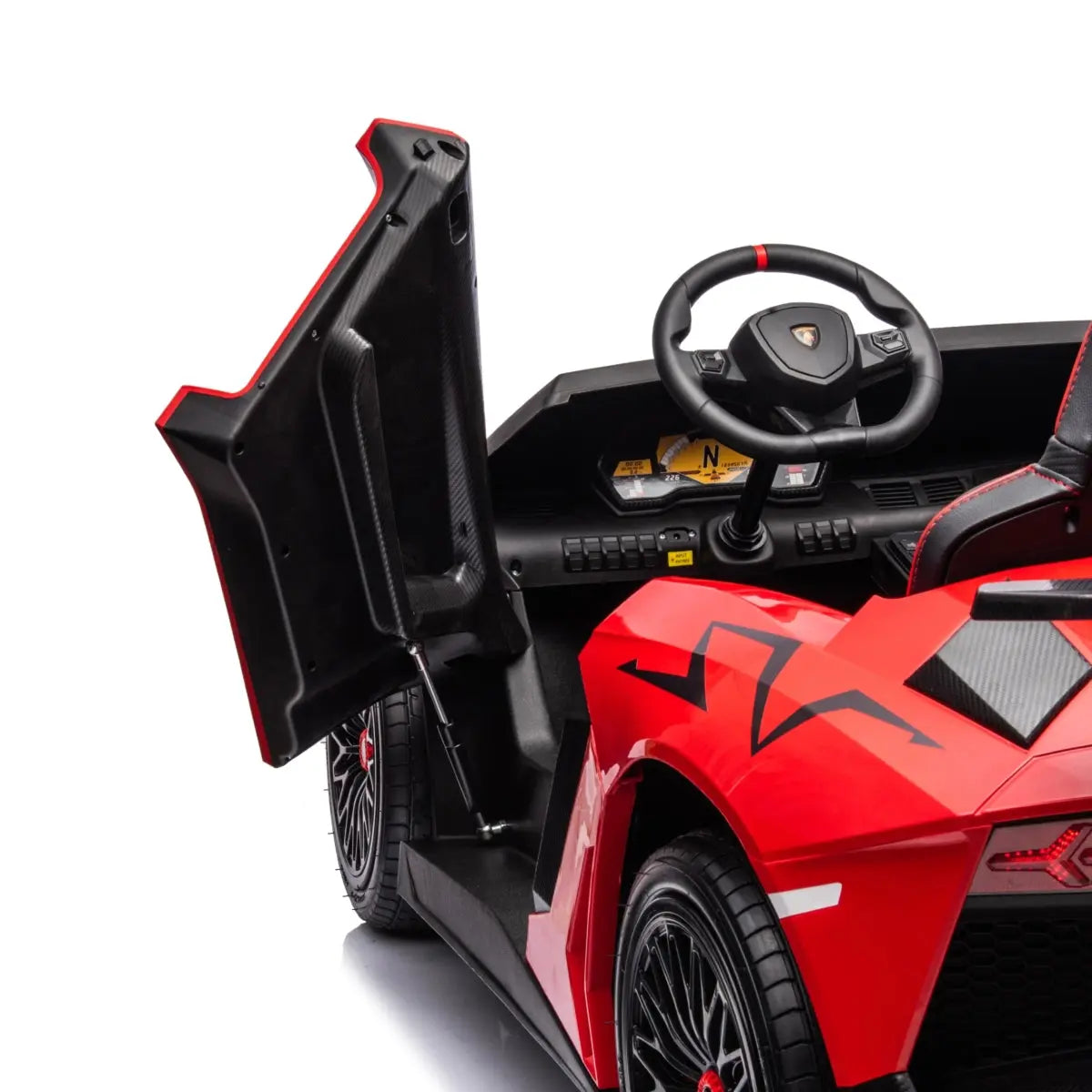 π 24V Lamborghini Aventador 2-Seater Ride-On Car β Black | Dual Brushless Motors, Differential Drive, LED Lights, MP3, Remote Control for Kids Ages 3β8 ποΈβ‘π§