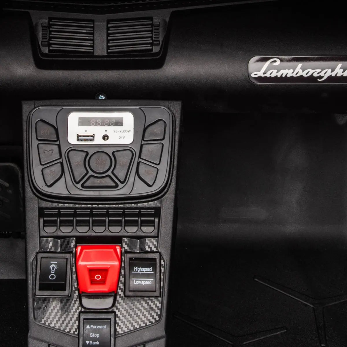 π 24V Lamborghini Aventador 2-Seater Ride-On Car β Black | Dual Brushless Motors, Differential Drive, LED Lights, MP3, Remote Control for Kids Ages 3β8 ποΈβ‘π§