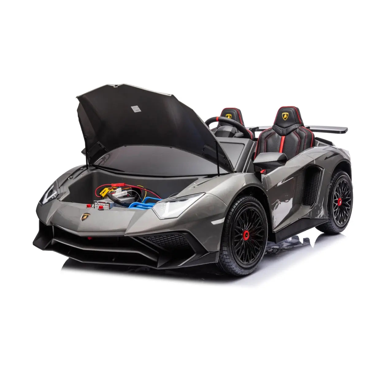 π 24V Lamborghini Aventador 2-Seater Ride-On Car β Black | Dual Brushless Motors, Differential Drive, LED Lights, MP3, Remote Control for Kids Ages 3β8 ποΈβ‘π§
