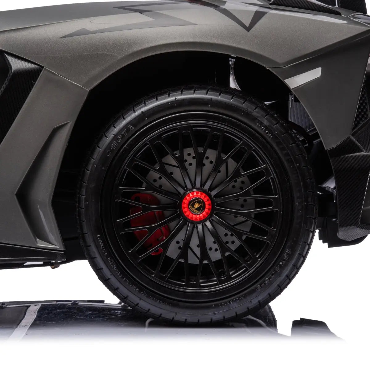π 24V Lamborghini Aventador 2-Seater Ride-On Car β Black | Dual Brushless Motors, Differential Drive, LED Lights, MP3, Remote Control for Kids Ages 3β8 ποΈβ‘π§