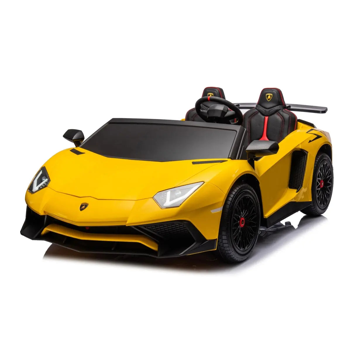 π 24V Lamborghini Aventador 2-Seater Ride-On Car β Black | Dual Brushless Motors, Differential Drive, LED Lights, MP3, Remote Control for Kids Ages 3β8 ποΈβ‘π§