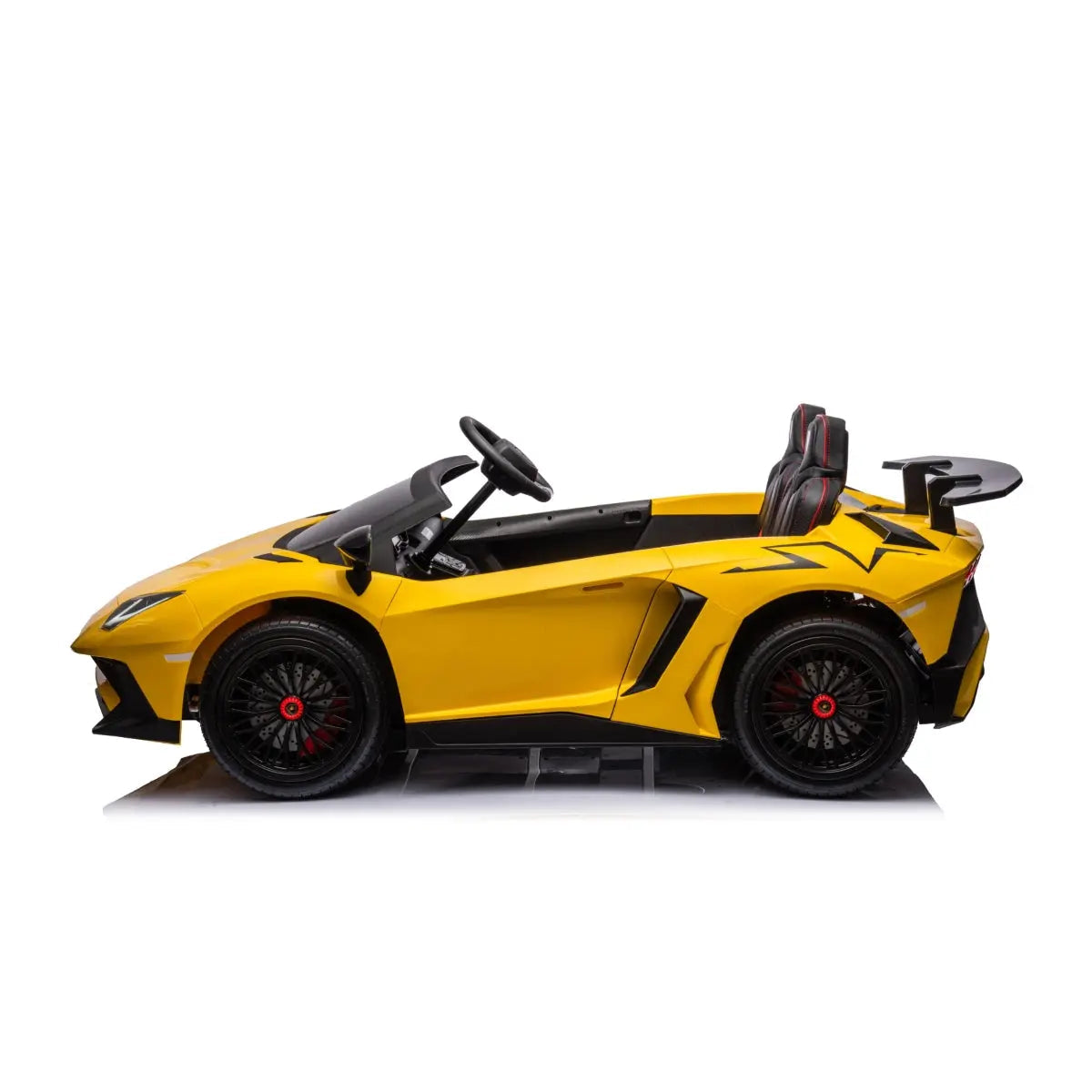 π 24V Lamborghini Aventador 2-Seater Ride-On Car β Black | Dual Brushless Motors, Differential Drive, LED Lights, MP3, Remote Control for Kids Ages 3β8 ποΈβ‘π§
