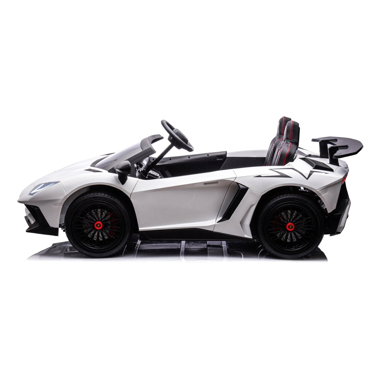 π 24V Lamborghini Aventador 2-Seater Ride-On Car β Black | Dual Brushless Motors, Differential Drive, LED Lights, MP3, Remote Control for Kids Ages 3β8 ποΈβ‘π§
