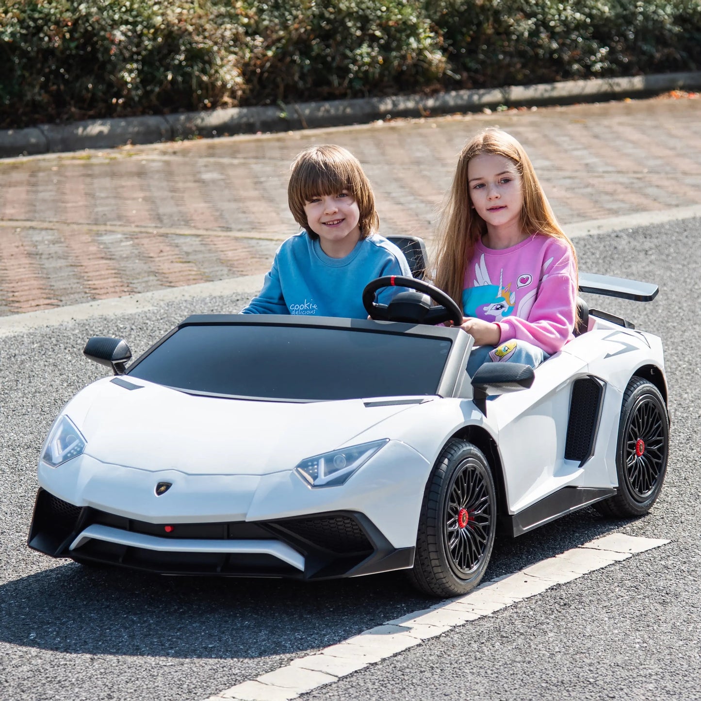 π 24V Lamborghini Aventador 2-Seater Ride-On Car β Black | Dual Brushless Motors, Differential Drive, LED Lights, MP3, Remote Control for Kids Ages 3β8 ποΈβ‘π§