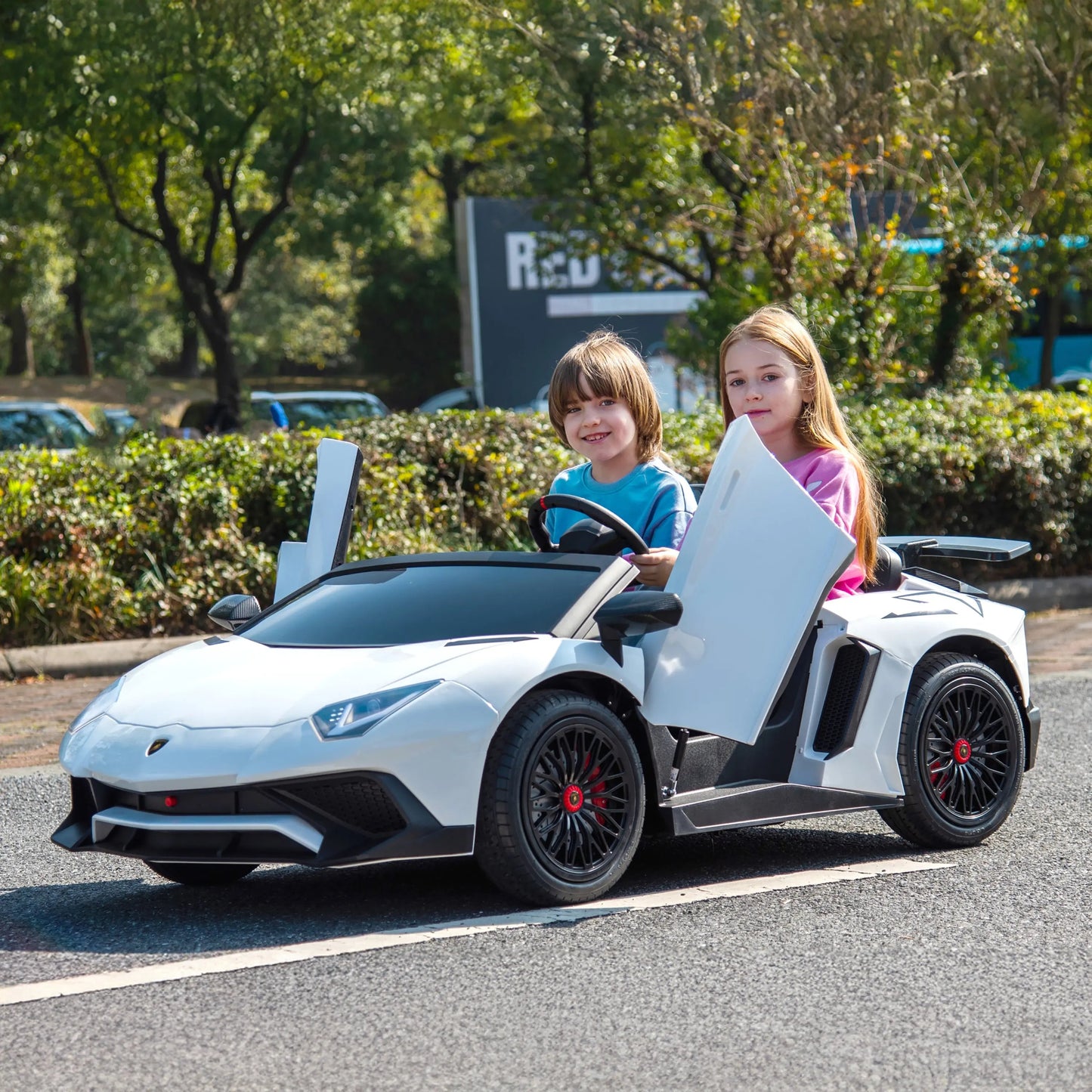 π 24V Lamborghini Aventador 2-Seater Ride-On Car β Black | Dual Brushless Motors, Differential Drive, LED Lights, MP3, Remote Control for Kids Ages 3β8 ποΈβ‘π§