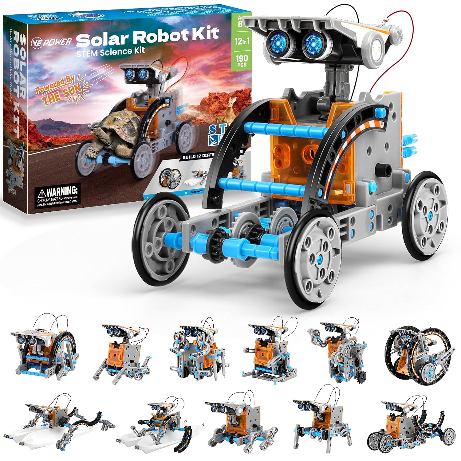 12-in-1 Science Experiment Solar Robot Kit for Kids