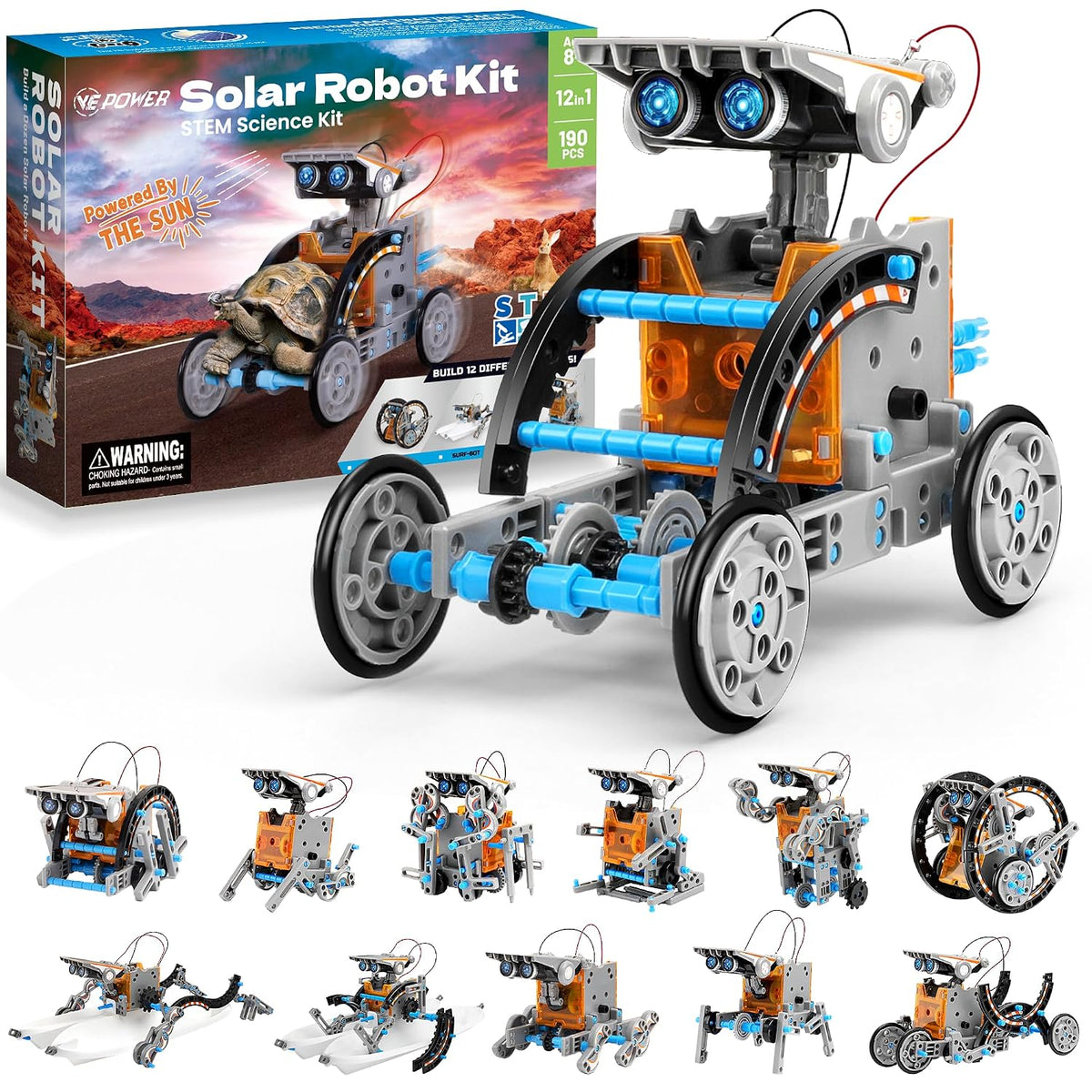 12-in-1 Science Experiment Solar Robot Kit for Kids