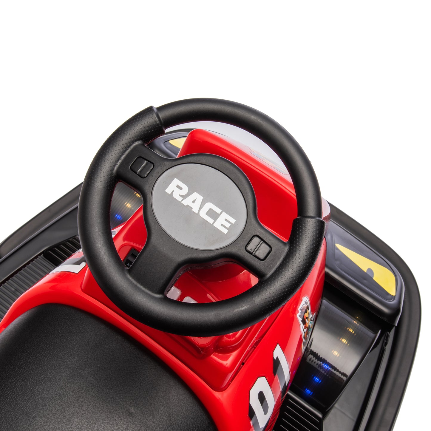 12V Kids Ride On Motor Bumper Car,integrating system,Rotate 360 degrees in place,Collision triggers sound effects and lights,Four-wheel waterfall light,Cute appearance design for kids aged 3-5. - The Little Big Store