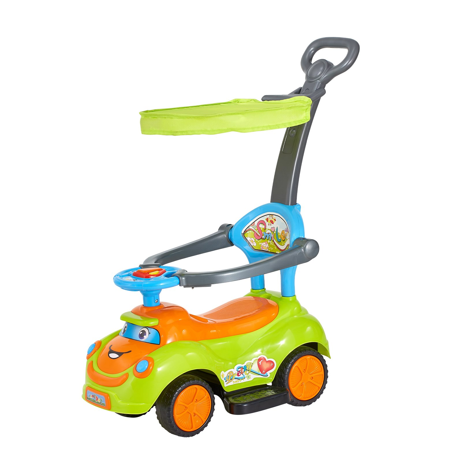 TheLittleBigStore GlideBuggy™ 3-in-1 Toddler Ride-On Push Car – Safe Stroller & Walker with Guardrails (Green)