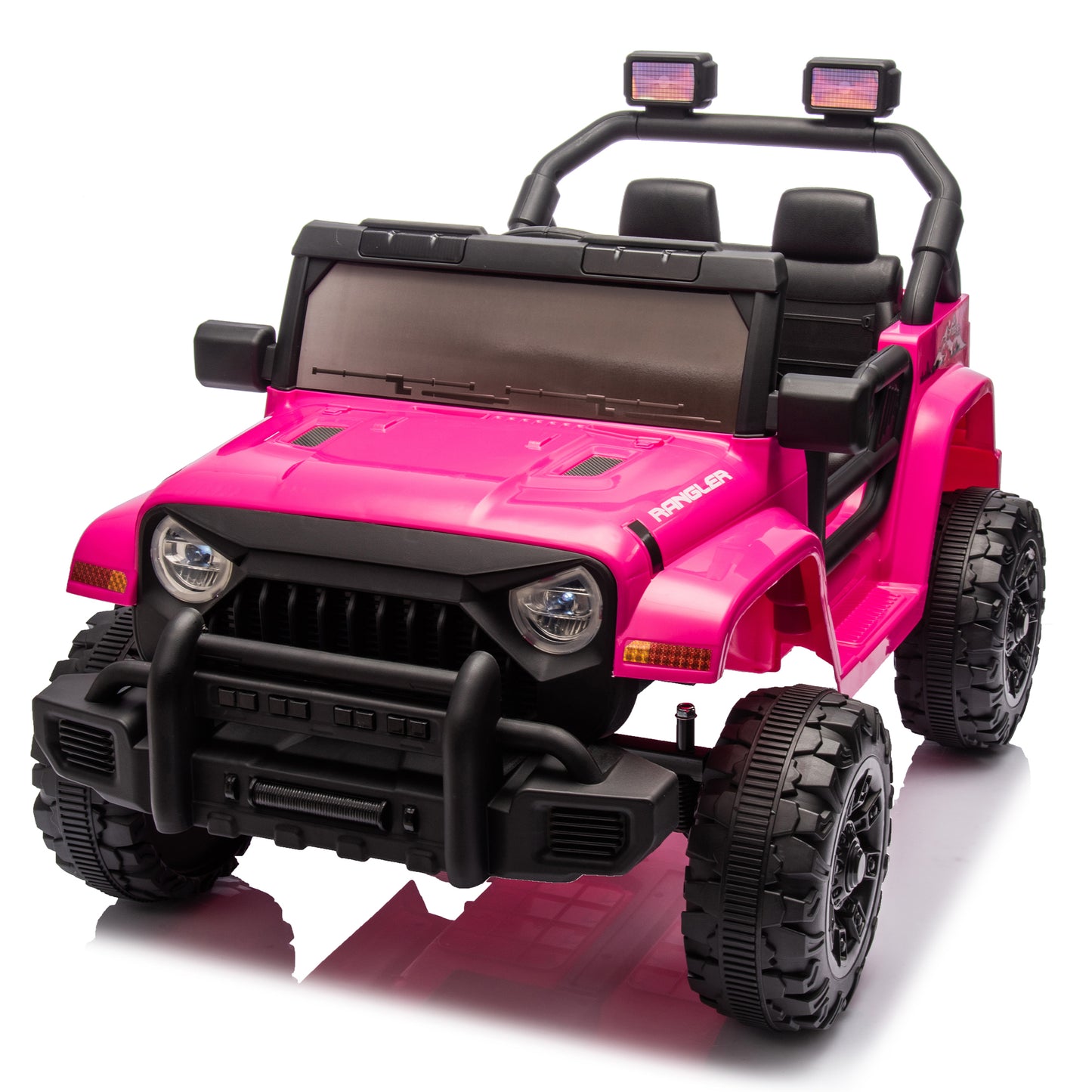 12V Kids Ride On Electric Car W/Parents Control,Dual drive, Four-wheel Suspension,With music,Bluetooth,MP3,USB,with headlights, steering wheel quick release,Slow start for Kids Aged 2-4. - The Little Big Store