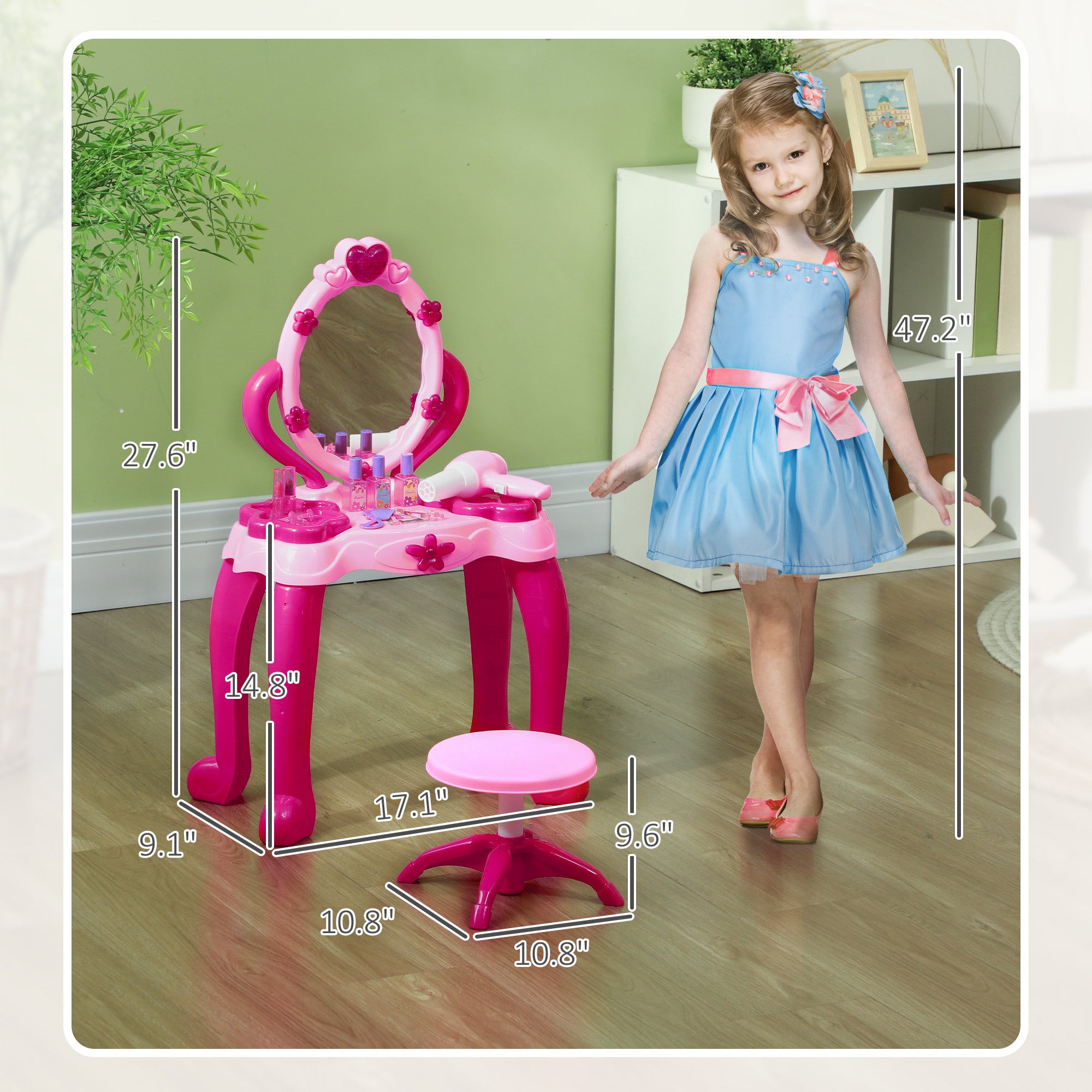 Kids Vanity Table, Kids Vanity Set