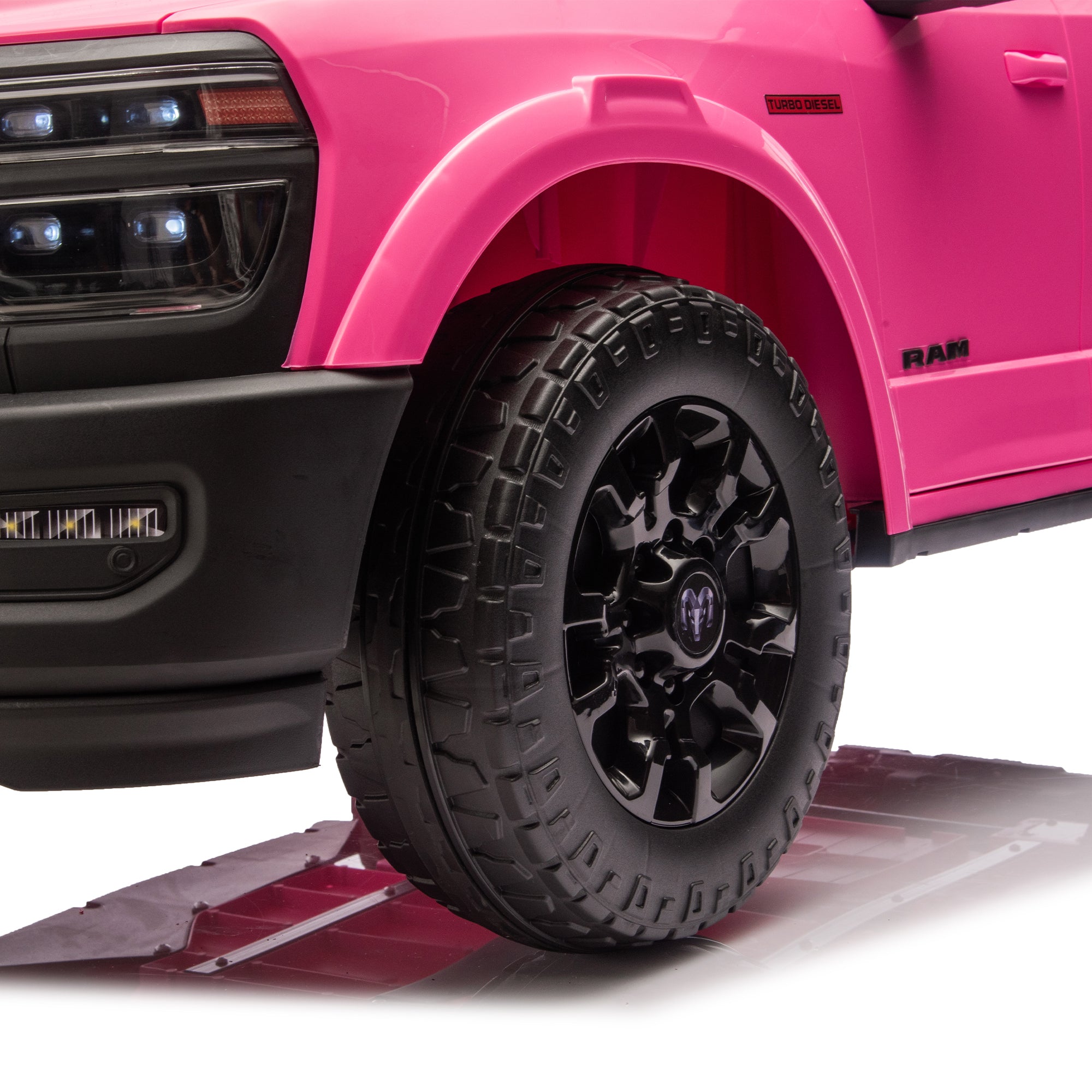 24V Licensed Dodge RAM 2500 2-Seater Ride-On Truck - Pink