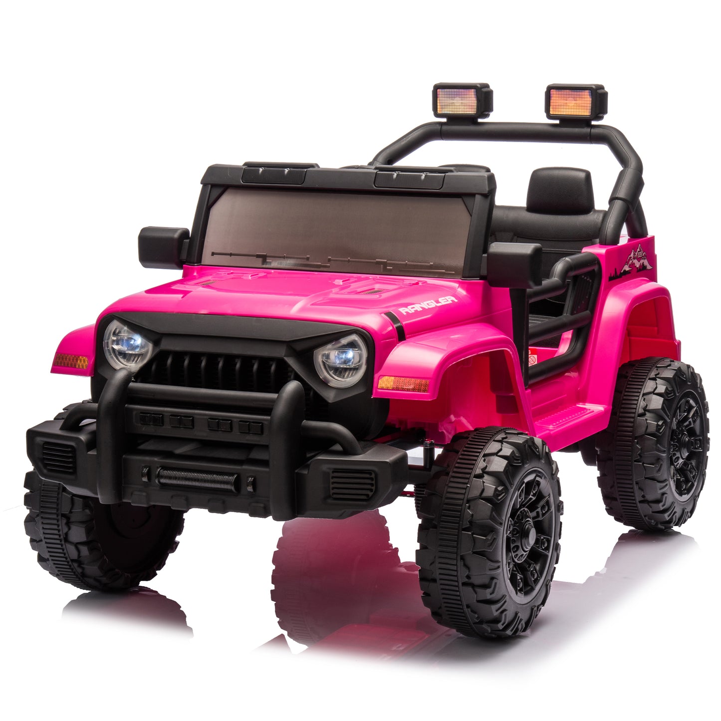 12V Kids Ride On Electric Car W/Parents Control,Dual drive, Four-wheel Suspension,With music,Bluetooth,MP3,USB,with headlights, steering wheel quick release,Slow start for Kids Aged 2-4. - The Little Big Store
