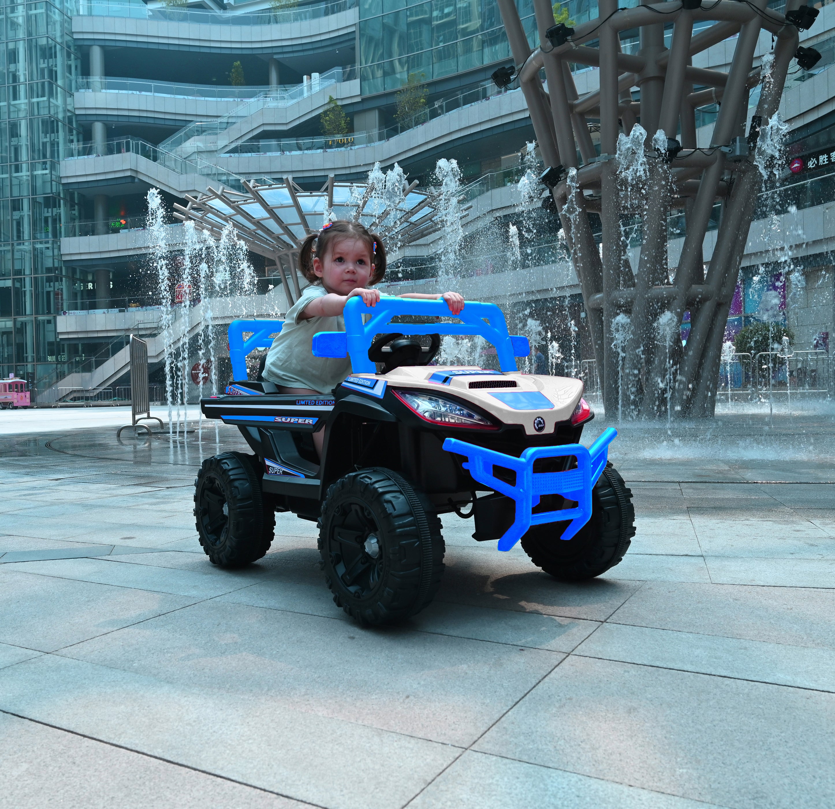 Kids Electric Ride-On Car with Remote 4 Motors, Ages 3–6