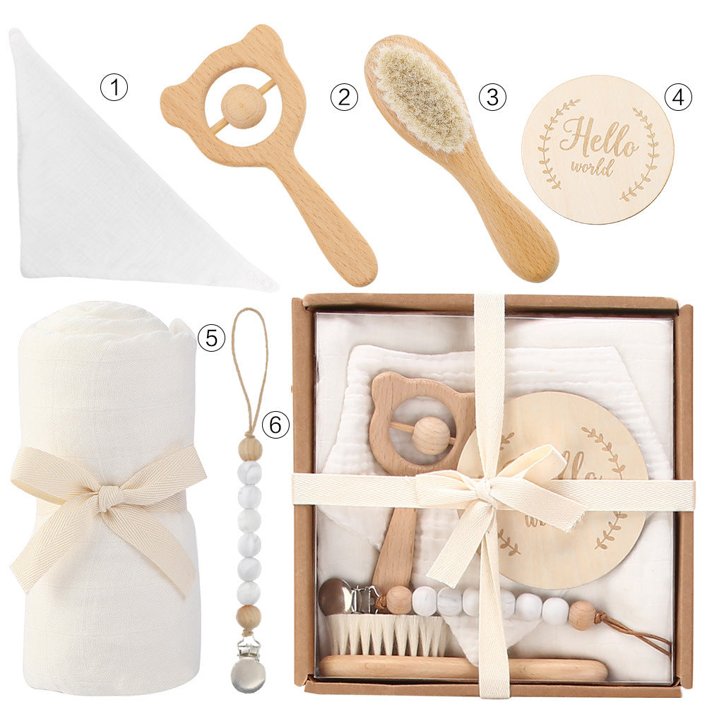 Baby Bath Essentials Kit: Towel, Toys & Pacifier