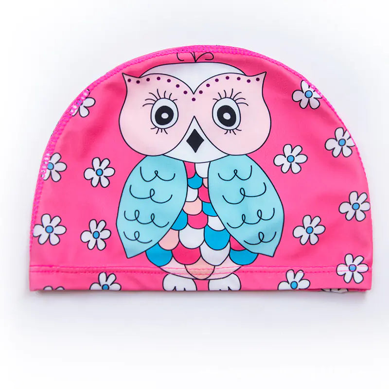 "🐬 AquaBuddies™ Swim Cap – 🧒💦 Comfy Fit for Short & Long Hair | Cute Cartoon Fun! 🎨 "