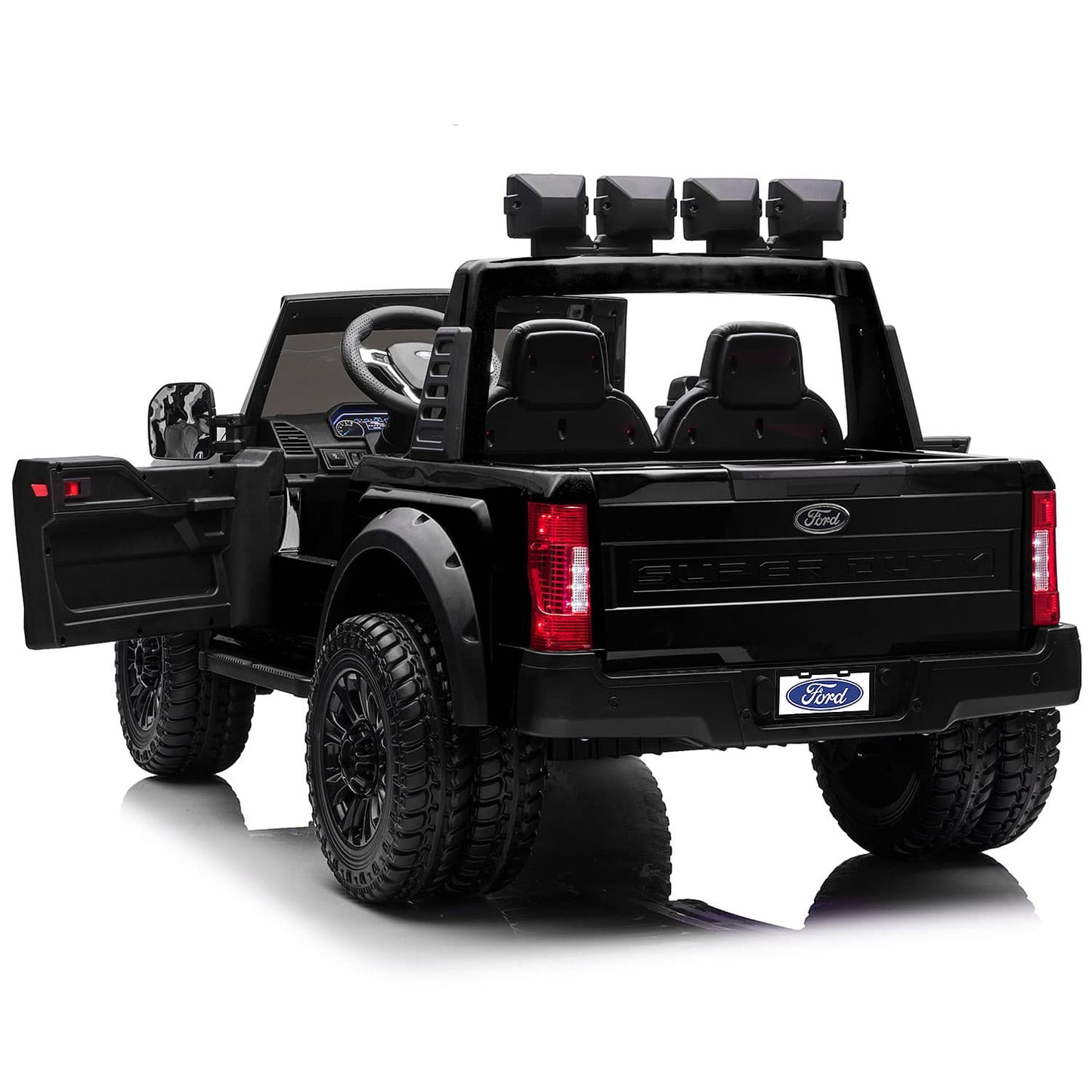 ShadowDrive™ Ford F450 24V Kids Ride-On Truck 🚙🖤 – Sleek Black with R/C Parental Remote Control!