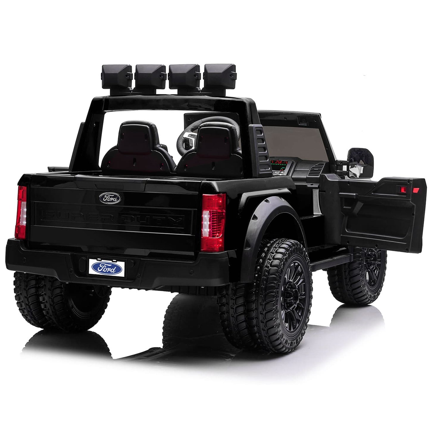 ShadowDrive™ Ford F450 24V Kids Ride-On Truck 🚙🖤 – Sleek Black with R/C Parental Remote Control!