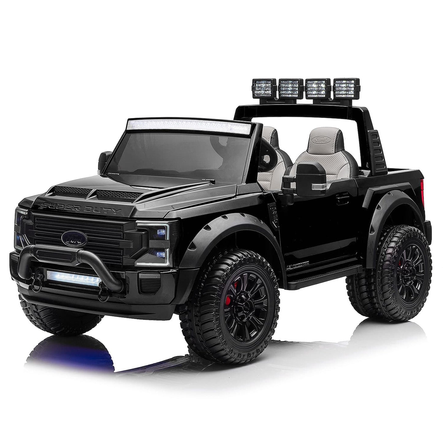 ShadowDrive™ Ford F450 24V Kids Ride-On Truck 🚙🖤 – Sleek Black with R/C Parental Remote Control!