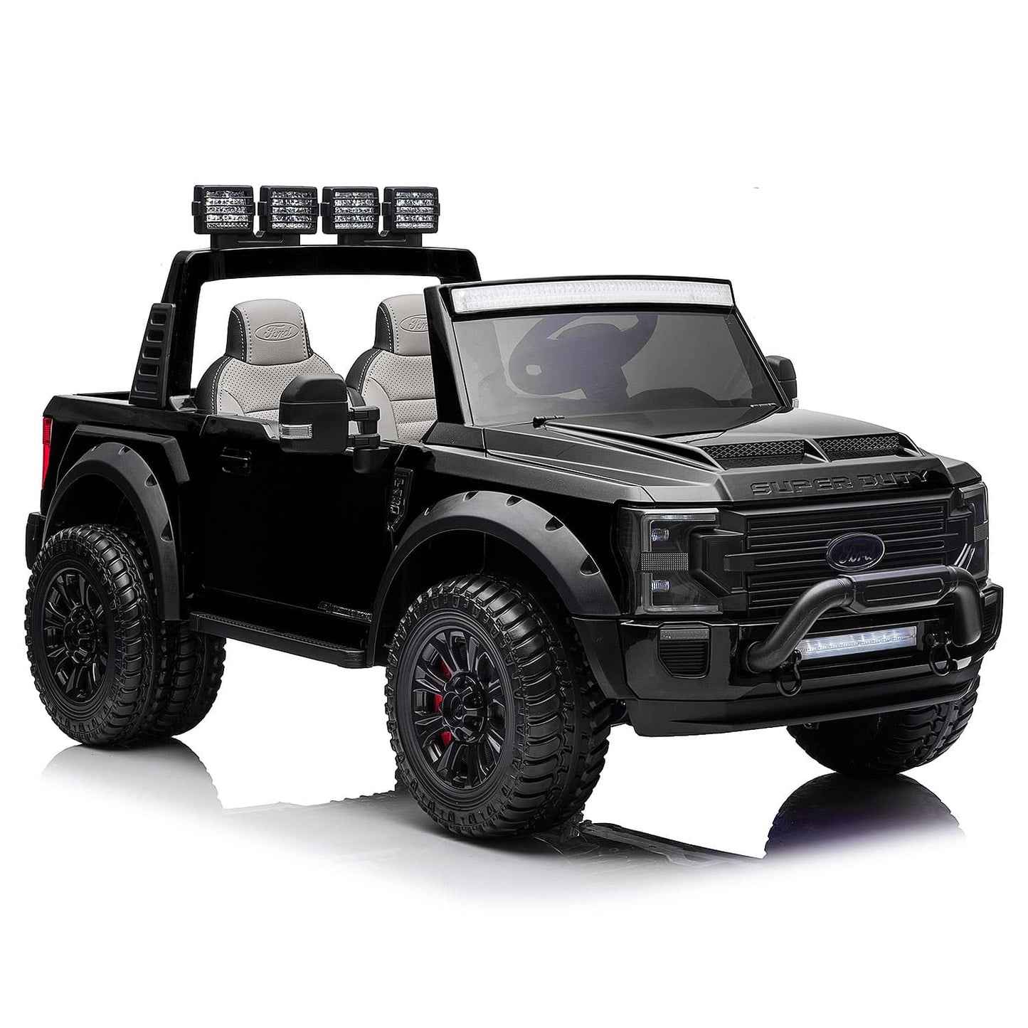 ShadowDrive™ Ford F450 24V Kids Ride-On Truck 🚙🖤 – Sleek Black with R/C Parental Remote Control!