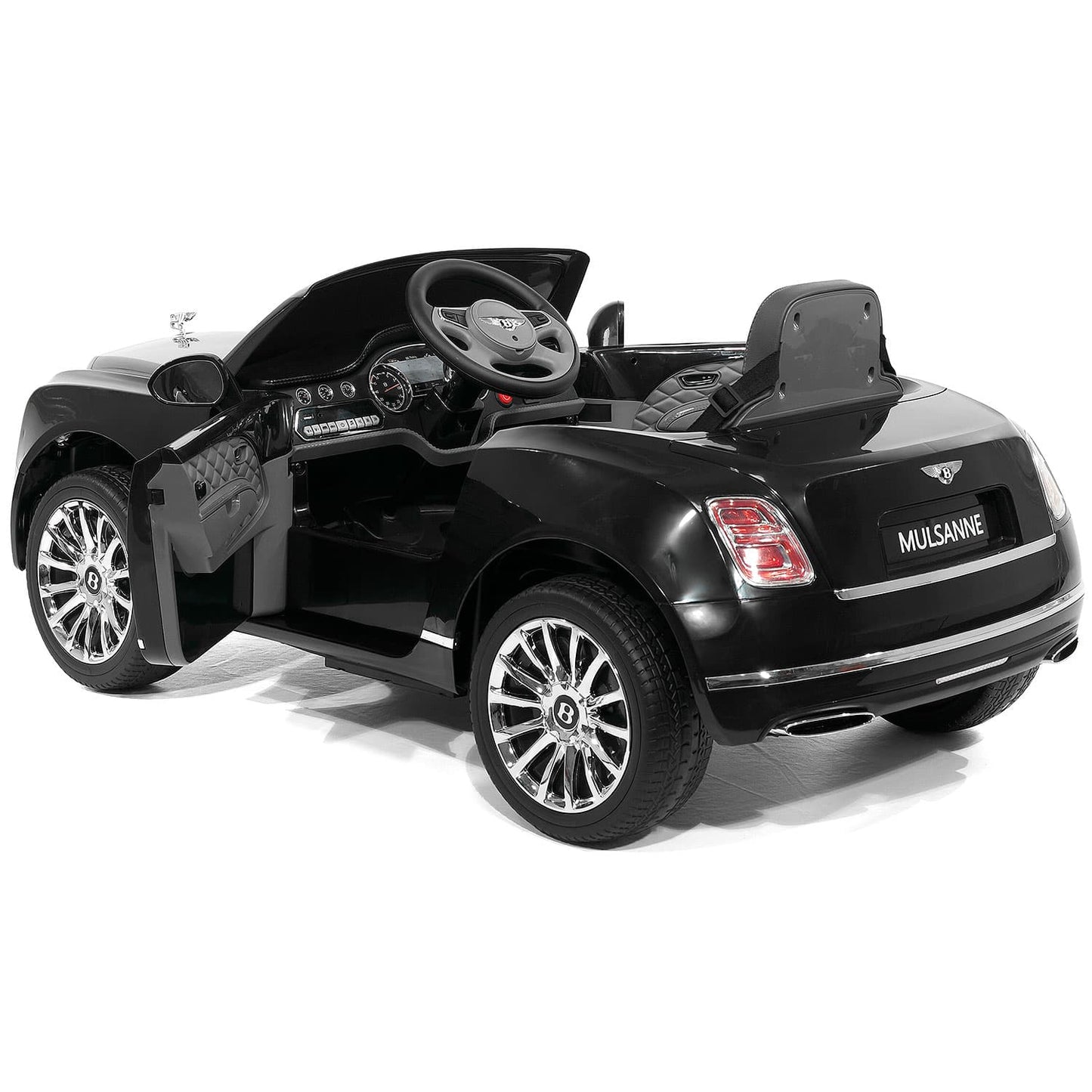 Bentley Mulsanne 12V Kids Ride on Car with Parental Remote Control | Black - The Little Big Store