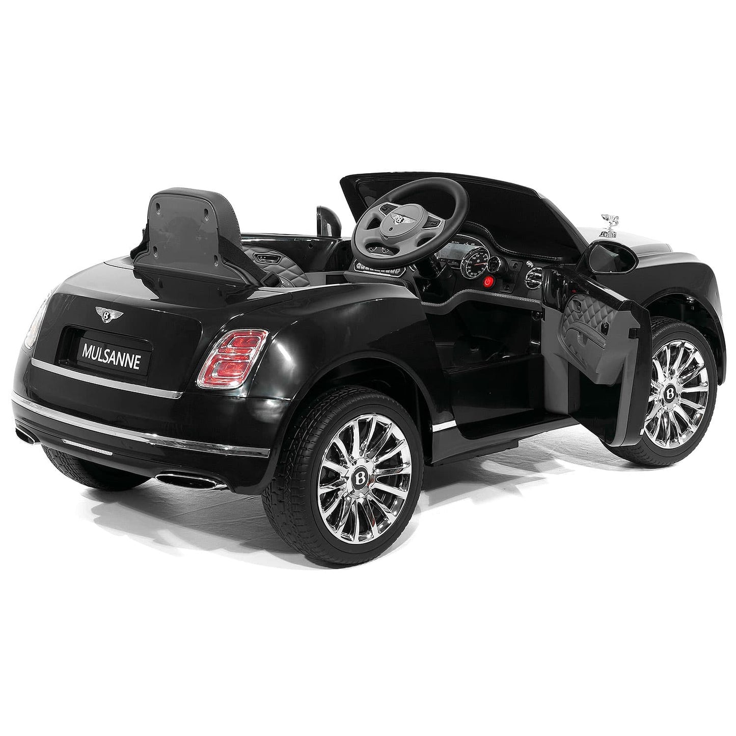 Bentley Mulsanne 12V Kids Ride on Car with Parental Remote Control | Black - The Little Big Store