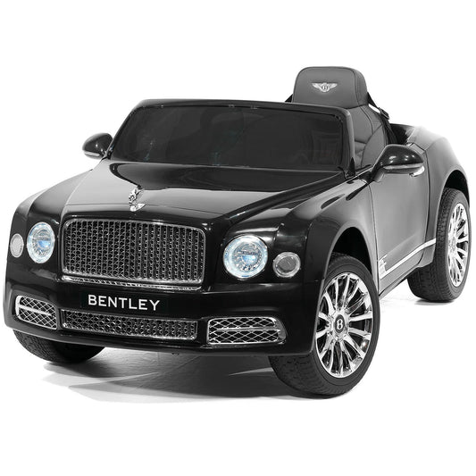 Bentley Mulsanne 12V Kids Ride on Car with Parental Remote Control | Black - The Little Big Store